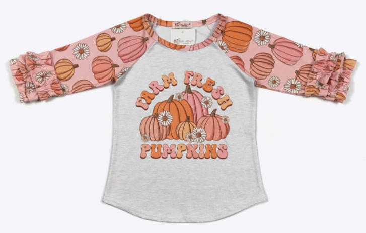 Farm Fresh Pumpkin Raglan Tee