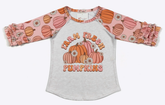 Farm Fresh Pumpkin Raglan Tee