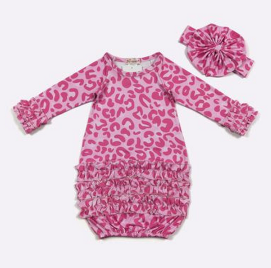 Fierce Fuchsia Baby Gown