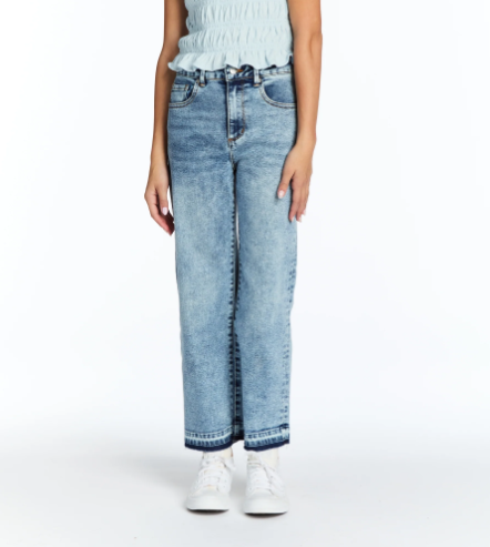 Karly HR  Straight Raw Hem Jean