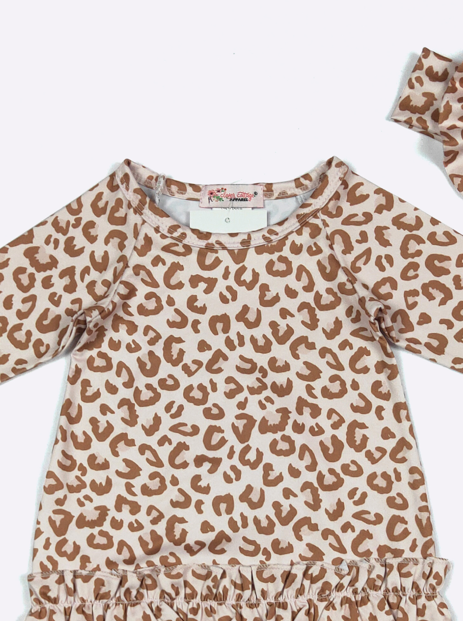 Leopard Baby Gown