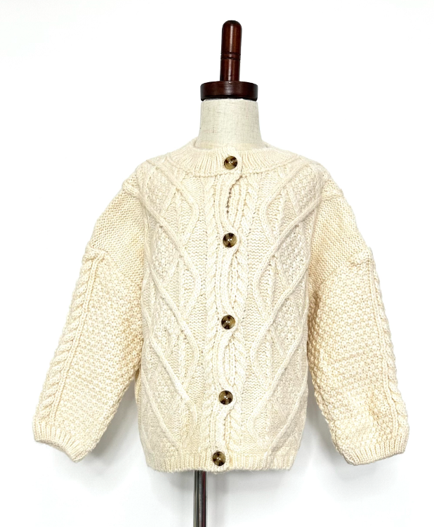 Lucy Cable Knit Cardigan - Cream