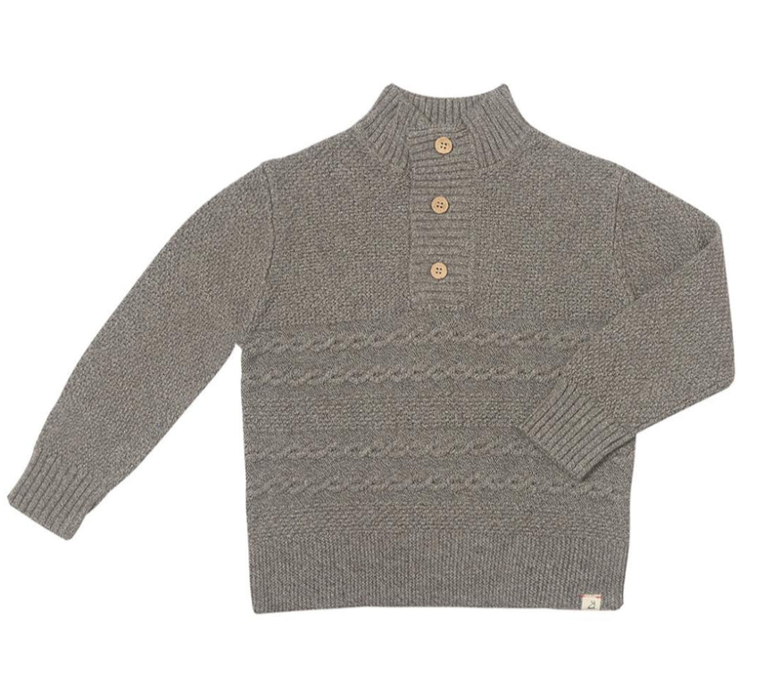 Carson Cable Sweater - H. Grey