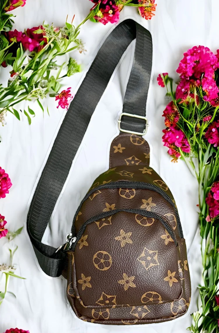 Sling Crossbody - Choco/Tan