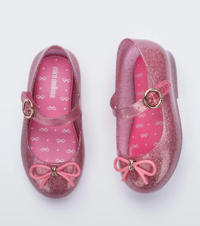 Sweet Love Flats - Pink Glitter