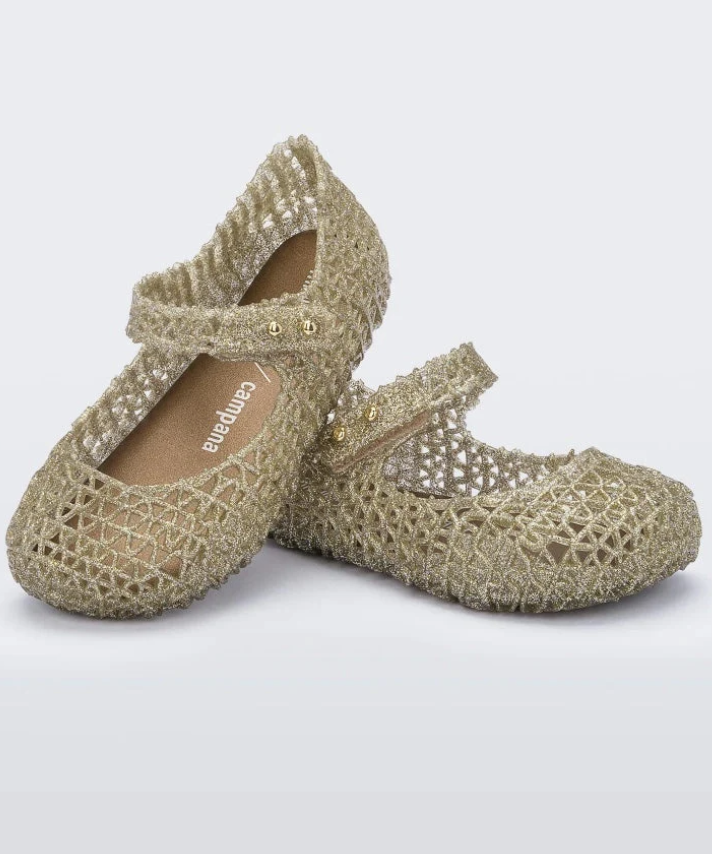 Campana Flats - Gold Glitter