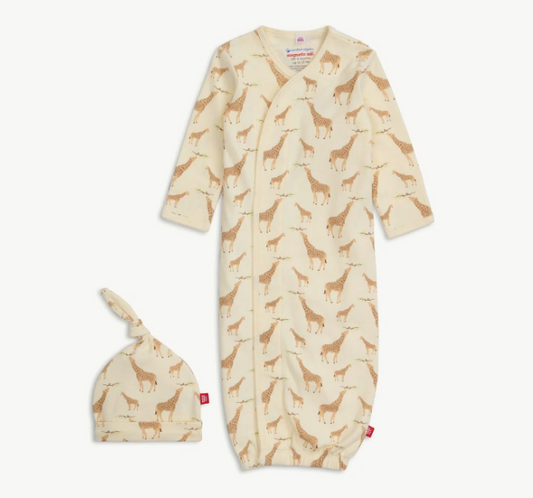 Giraffe Magnetic Gown + Hat Set