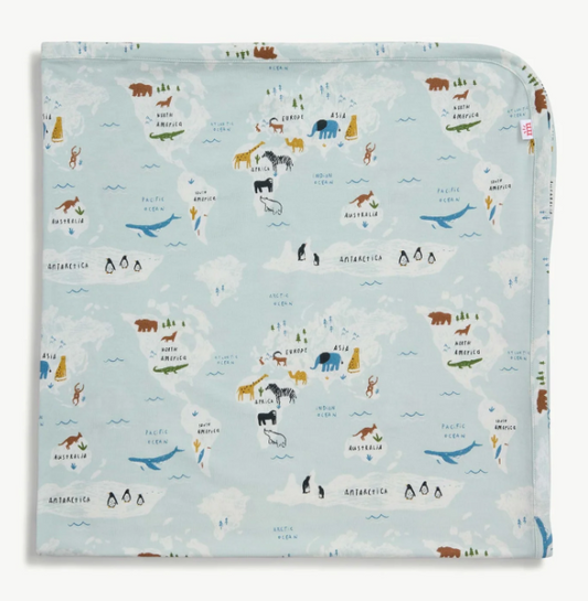 Sea The World Modal Swaddle Blanket