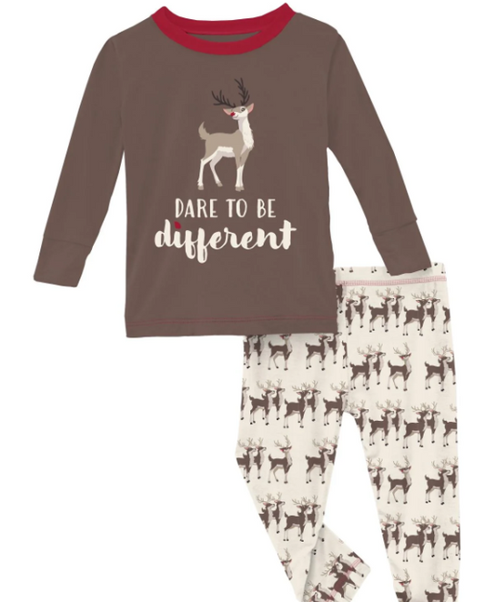 Natural Rudolph PJ Set- 2T