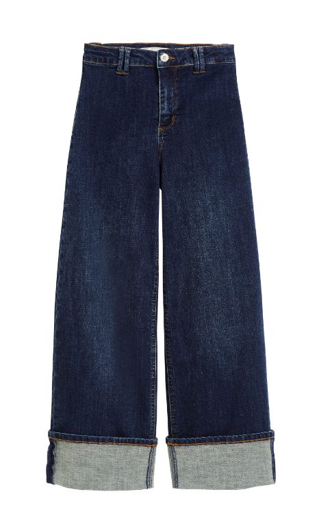 HR Cuffed Wide Leg Jean