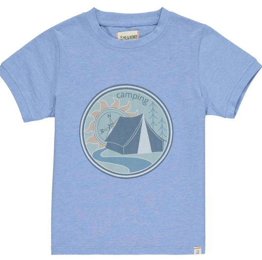 Camping Tee - Light Blue