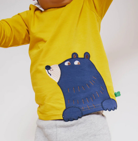 Kaney Bear L/S Top- Mango