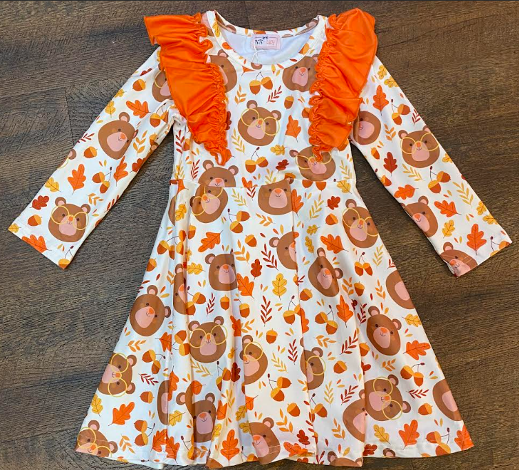 P&L Beary Orange Dress