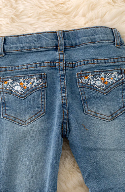 Sol Emb Back Pocket Jean