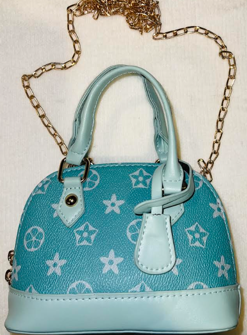 Dome Star Crossbody Purse - Aqua