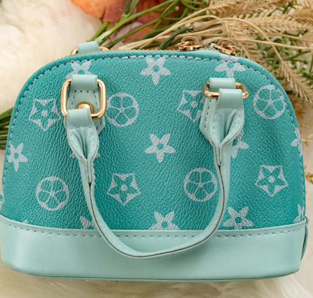 Dome Star Crossbody Purse - Aqua