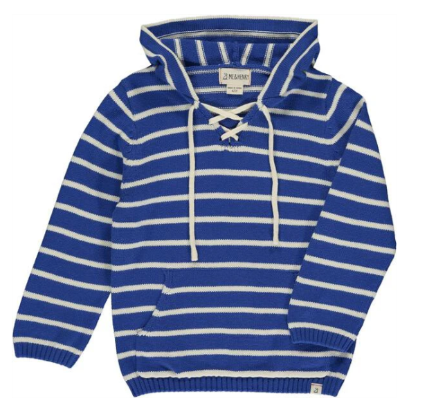 Stripe Hooded Sweater Plaid