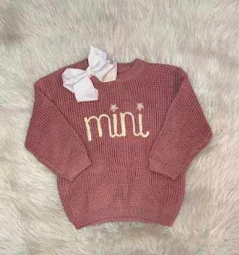 MINI Oversized Sweater- Pink