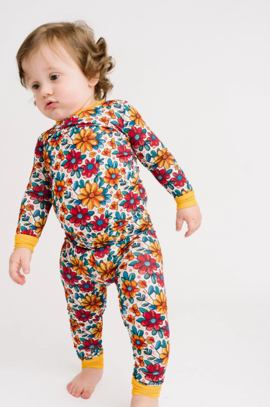 Amber Floral Bamboo Set