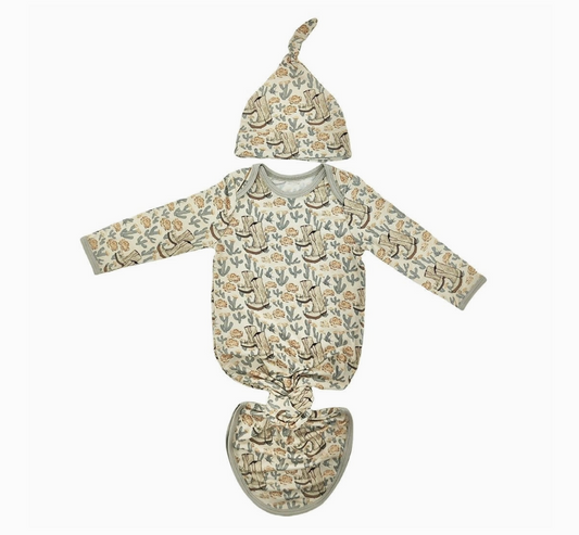 Floral Cowgirl Sleep Gown Set