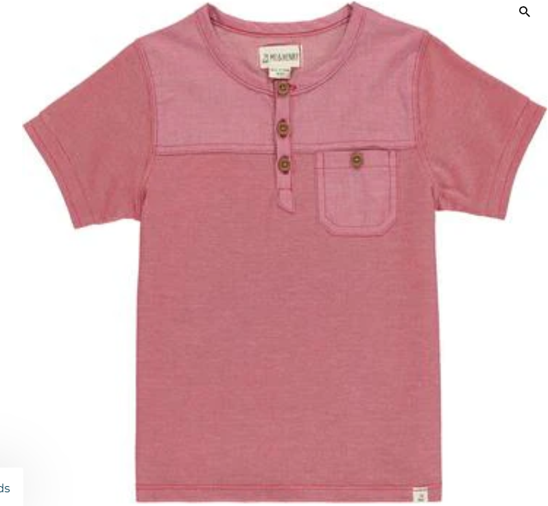 Boardwalk Henley Tee- Red