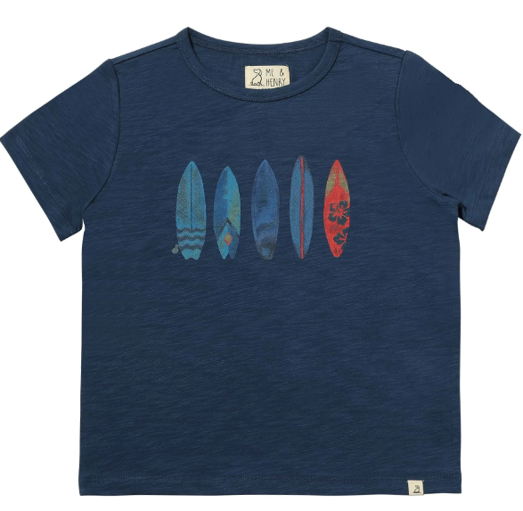 Falmouth Tee- Navy Surfboards