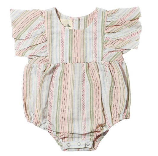 Miranda Bubble Onesie Pink Multi-Stripe