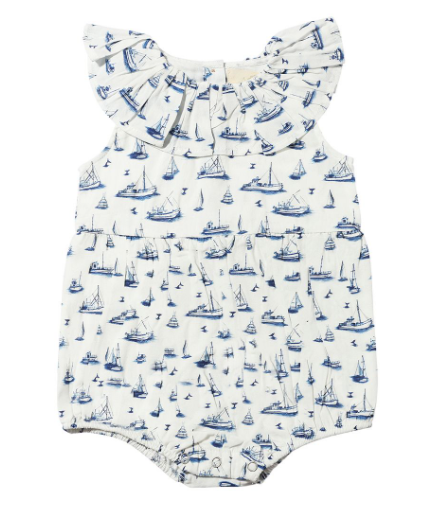Maya Bubble Onesie- Boat Nautical Buoys