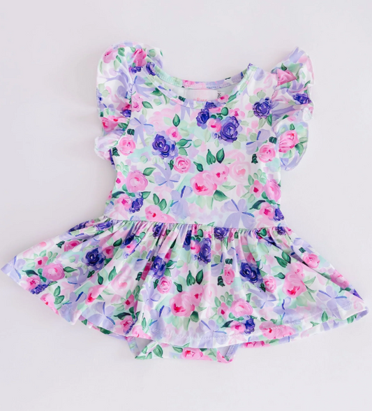 Sue Twirl Bodysuit- Lavender