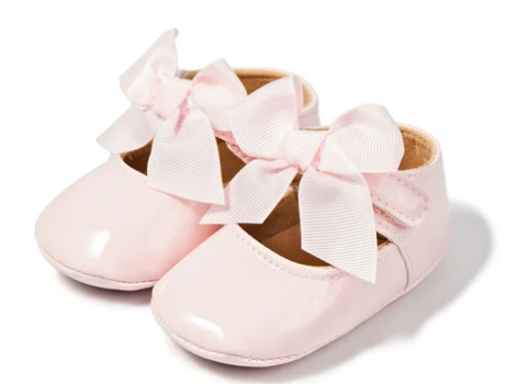 Kaley Bow Infant Shoe- LT Pink