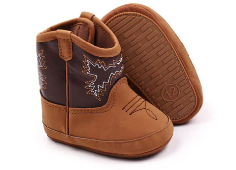 Henry Velcro Baby Boots- Brown