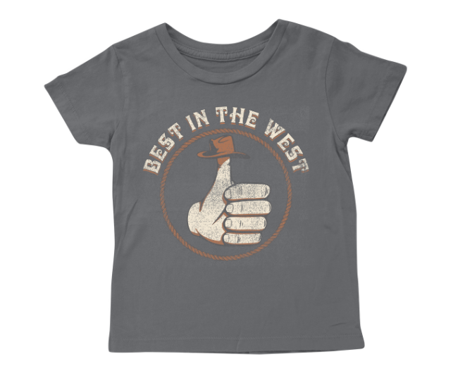 Best in the West Tee- Faded Black