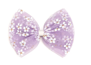 Daisy Tulle Bow Clip