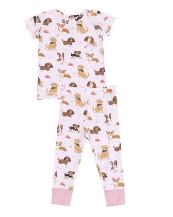 Best Friend Dogs Loungewear Set- Pink