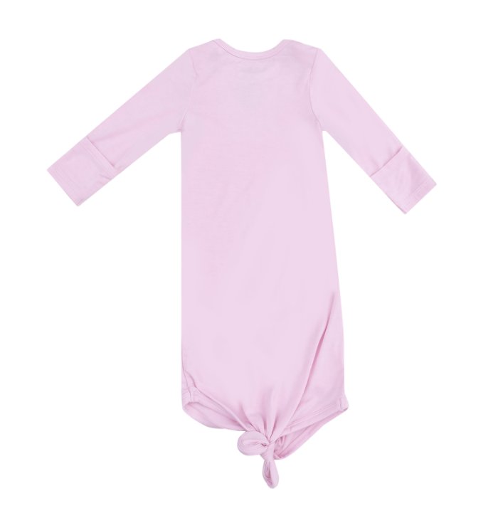 Solid Knotted Gown- Pink
