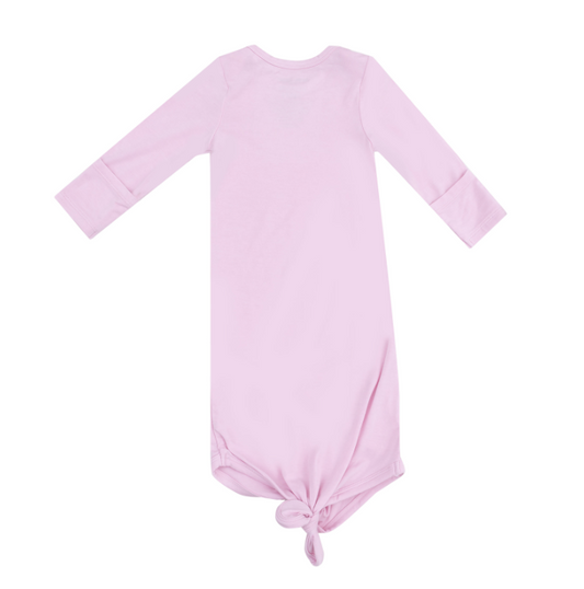 Solid Knotted Gown- Pink