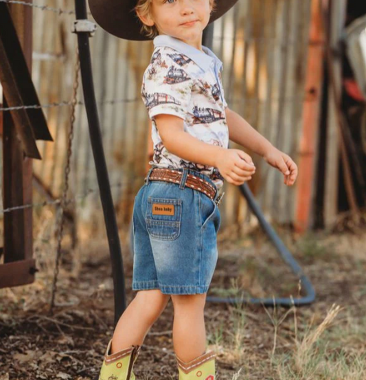 Carl Blue Denim Short