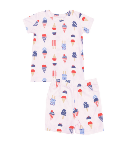 American Ice Cream Short Set- Pink
