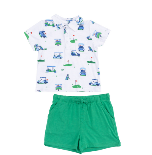 Vintage Golf Carts Polo Set