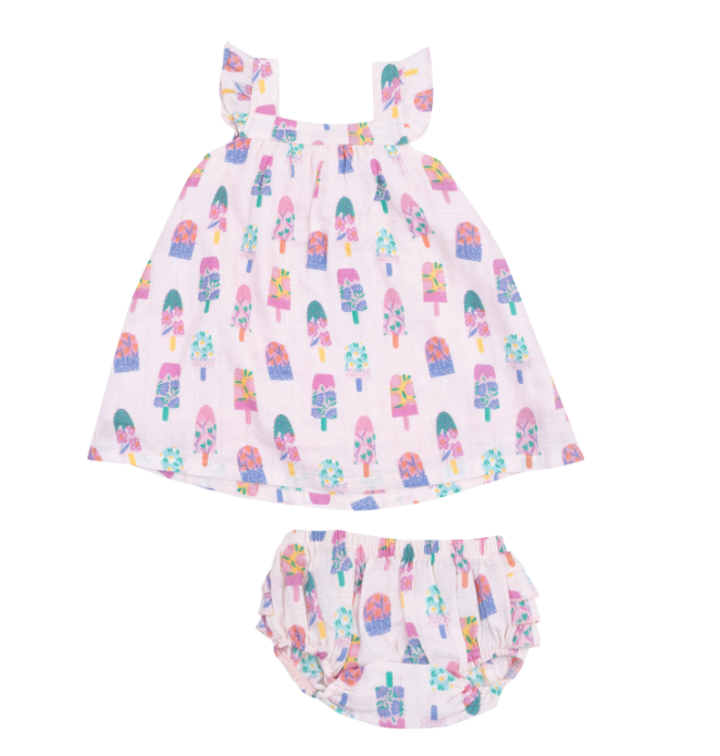 Floral Popsicles Sundress+ Diaper Cover