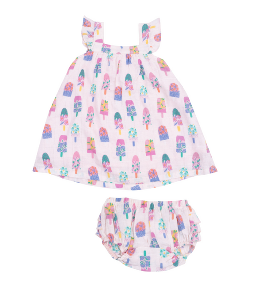 Floral Popsicles Sundress+ Diaper Cover