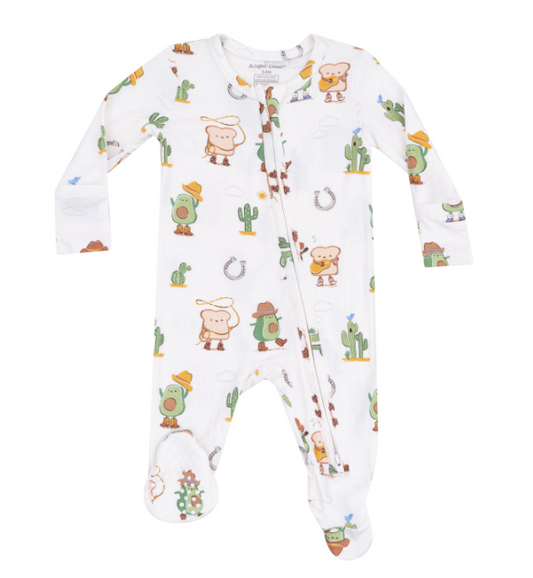 Avocado Toast Western Zipper Footie