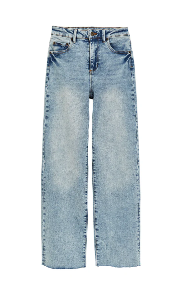 Molli Crop Fray Hem Jean- Lt. Indigo