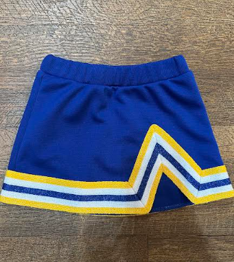 Girls Wildcat Skirt- Royal Blue Sparkle