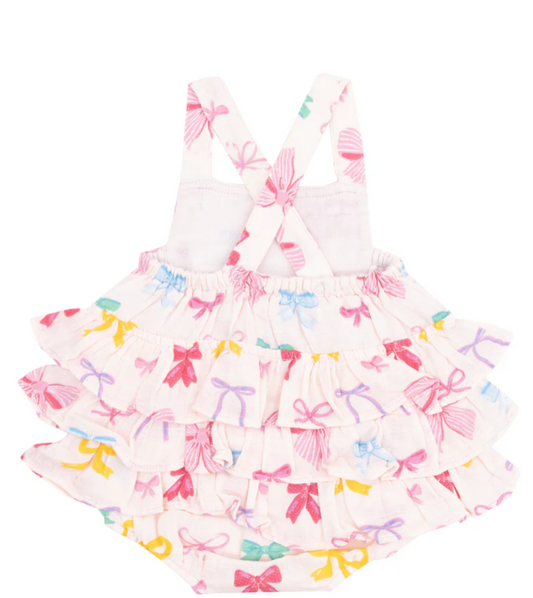 Colorful Bows Ruffle Sunsuit