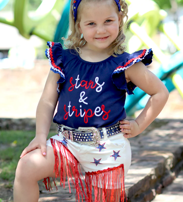 Stars and Stripes Top and Short Set