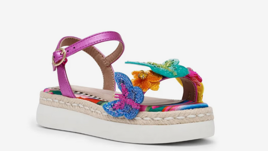 Emery Espadrille Sandal- Fuchsia Multi