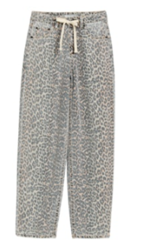 Barrel Drawstring Pant- Leopard