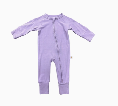 Ribbed Zip Jam- Lavender