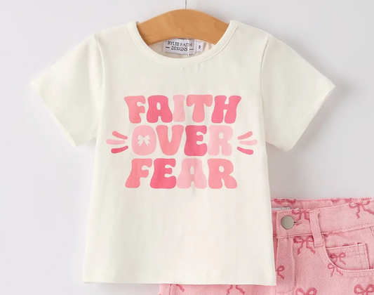Faith Over Fear Top- Pink